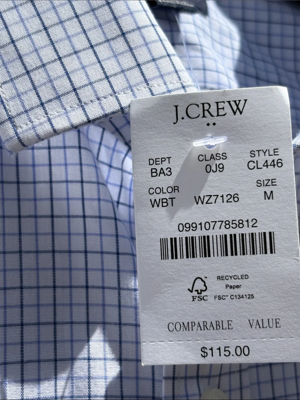J. Crew medium cotton dress shirt! NWT!!